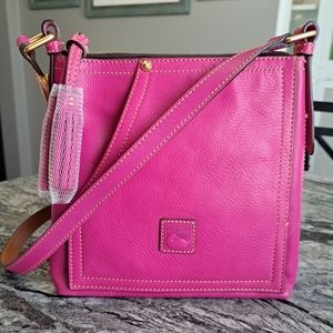 Dooney and Bourke Florentine Leather Huntington Crossbody, EUC, VIOLET